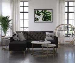 Amelia Faux Marble 4-Shelf Bookcase -Walker Edison Shop 810589033 5