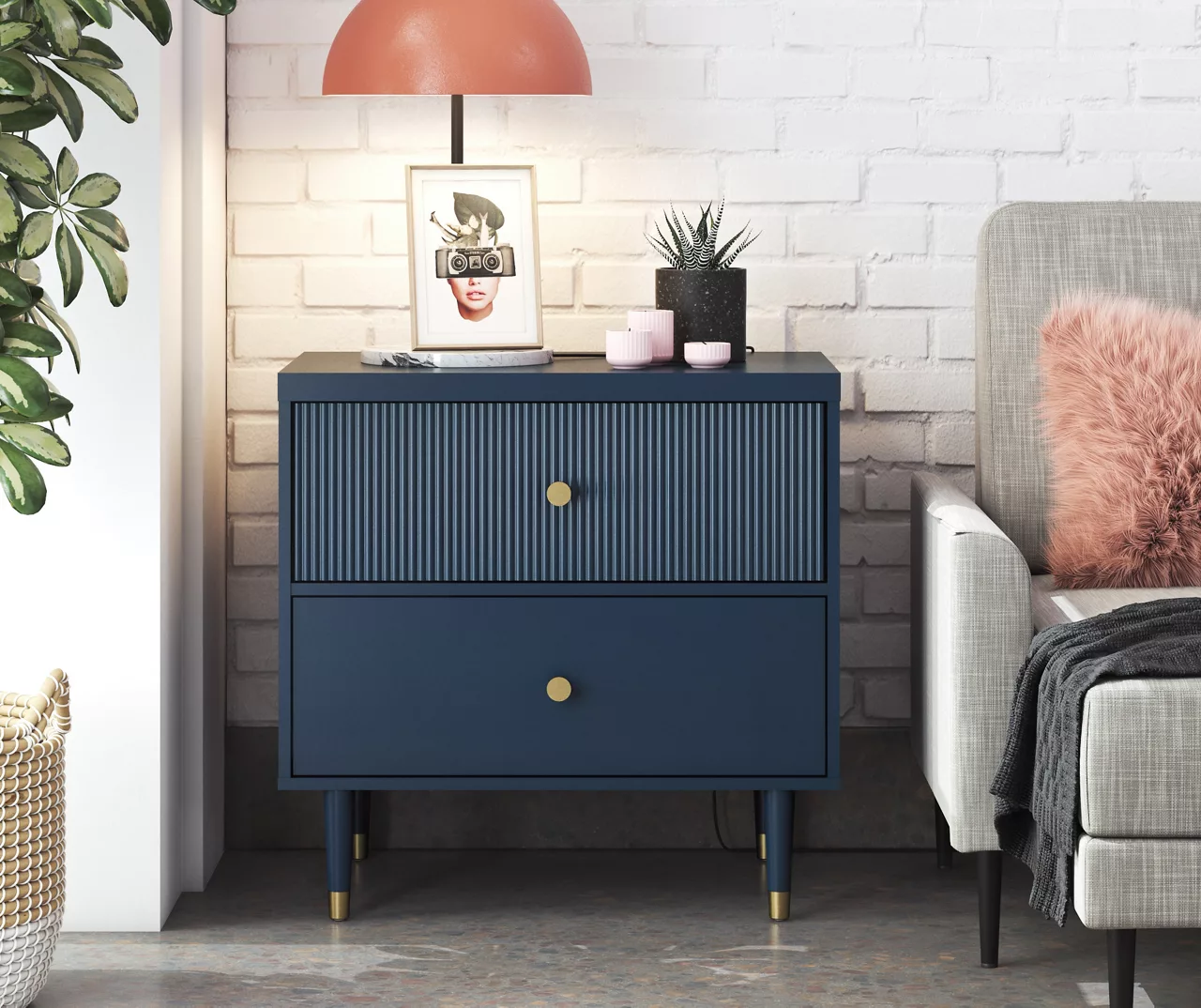 Elizabeth Navy Nightstand 3 Elizabeth Navy Nightstand - Image 3