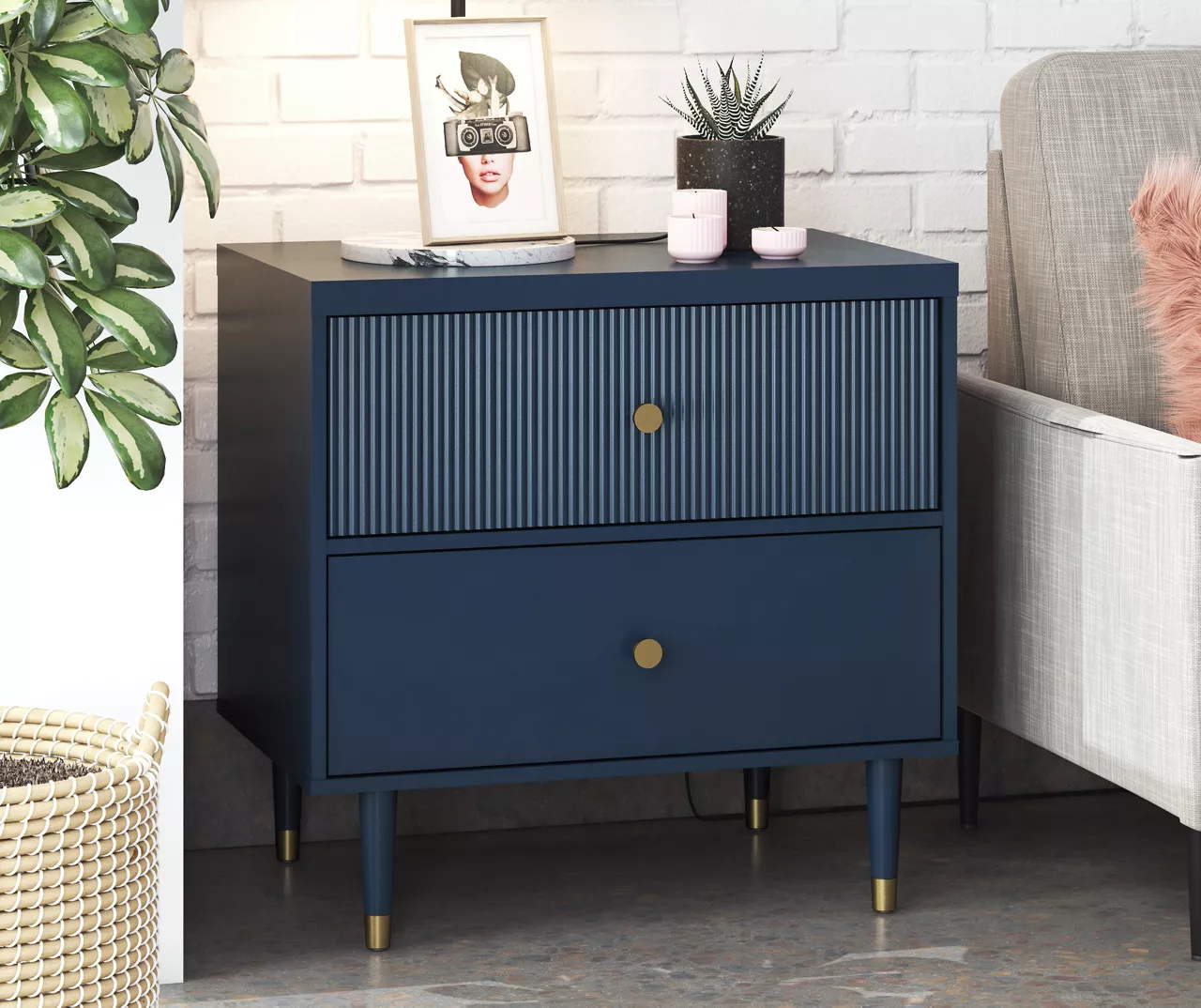 Elizabeth Navy Nightstand 6 Elizabeth Navy Nightstand - Image 6