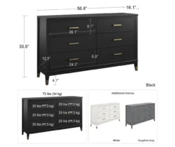 CosmoLiving Westerleigh 6-Drawer Dresser -Walker Edison Shop 810589234 2