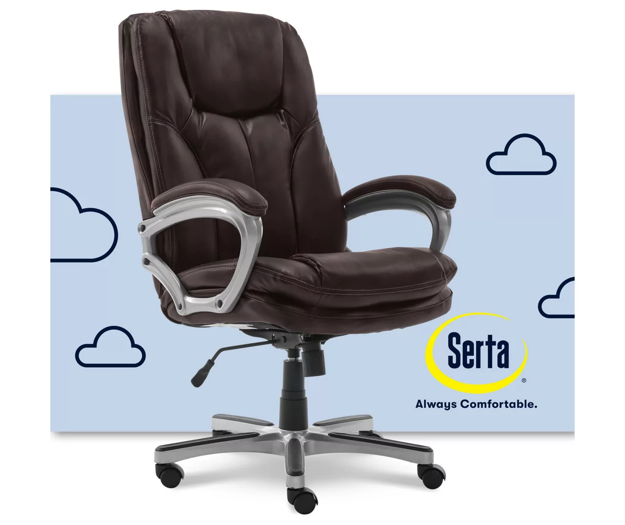 Benton Brown Big & Tall Faux Leather Executive Office Chair 4 Benton Brown Big & Tall Faux Leather Executive Office Chair - Image 4