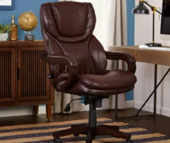 Conway Brown Big & Tall Bonded Leather Office Chair 11 Conway Brown Big & Tall Bonded Leather Office Chair -Walker Edison Shop 810590315 2