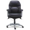 Delvin Black Bonded Leather Office Chair