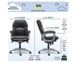 Delvin Black Bonded Leather Office Chair 13 Delvin Black Bonded Leather Office Chair -Walker Edison Shop 810590317 6