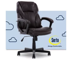 Mitchell Roasted Chestnut Vegan Leather Office Chair -Walker Edison Shop 810590318 1