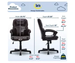 Mitchell Roasted Chestnut Vegan Leather Office Chair -Walker Edison Shop 810590318 6