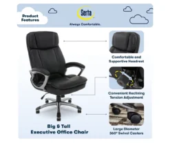 Serta Fairbanks Big & Tall Office Chair -Walker Edison Shop 810590319 7