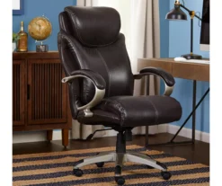 Dayton Dark Brown Big & Tall Bonded Leather Office Chair 9 Dayton Dark Brown Big & Tall Bonded Leather Office Chair -Walker Edison Shop 810590372 2
