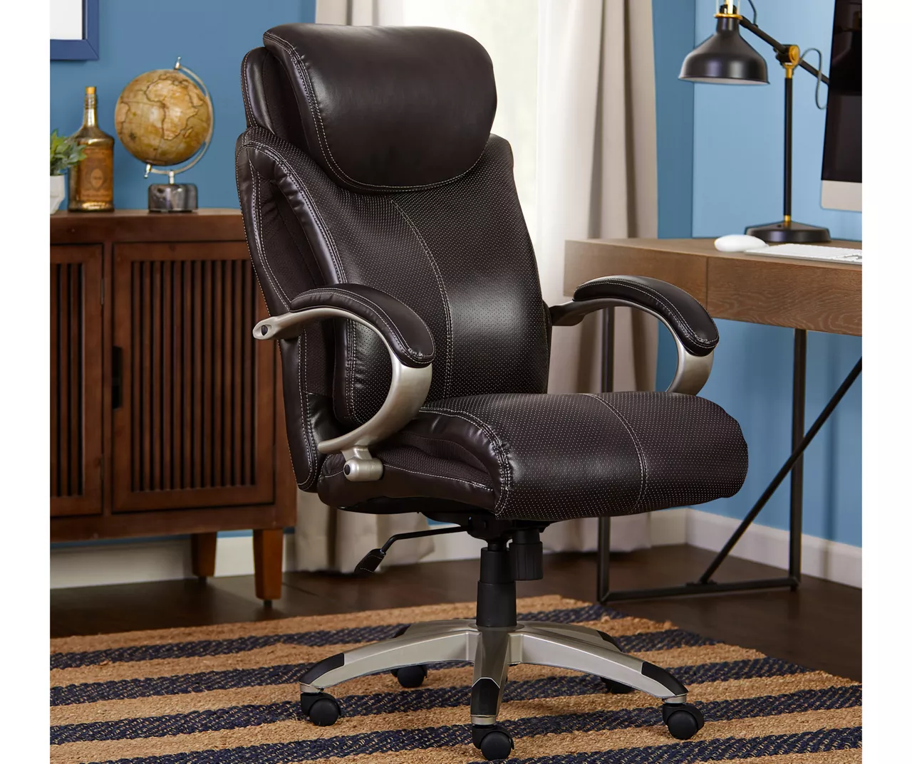 Dayton Dark Brown Big & Tall Bonded Leather Office Chair 3 Dayton Dark Brown Big & Tall Bonded Leather Office Chair - Image 3