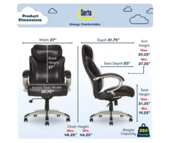 Dayton Dark Brown Big & Tall Bonded Leather Office Chair 12 Dayton Dark Brown Big & Tall Bonded Leather Office Chair -Walker Edison Shop 810590372 6