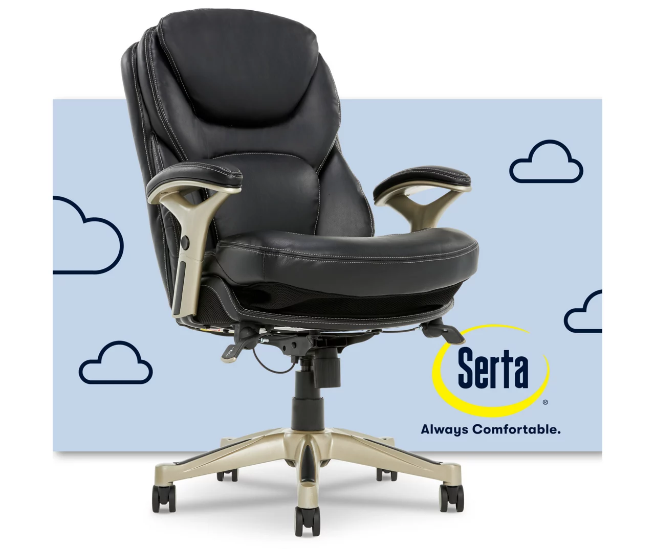 Claremont Black Bonded Leather Office Chair 13 Claremont Black Bonded Leather Office Chair - Image 13