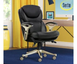 Claremont Black Bonded Leather Office Chair 16 Claremont Black Bonded Leather Office Chair -Walker Edison Shop 810590374 2