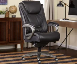 Baxter Black Big & Tall Bonded Leather Office Chair -Walker Edison Shop 810590377 2