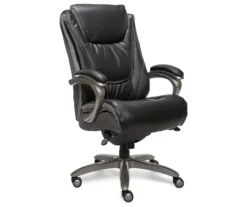 Baxter Black Big & Tall Bonded Leather Office Chair -Walker Edison Shop 810590377 4