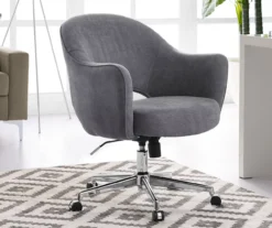 Valetta Gray Microfiber Office Chair -Walker Edison Shop 810590379 2