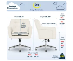 Serta Ashland Fabric Office Chair -Walker Edison Shop 810590380 6