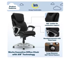 Serta Bryce Bonded Leather Office Chair -Walker Edison Shop 810590389 7