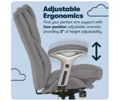 Claremont Gray Bonded Leather Office Chair 22 Claremont Gray Bonded Leather Office Chair -Walker Edison Shop 810590392 11