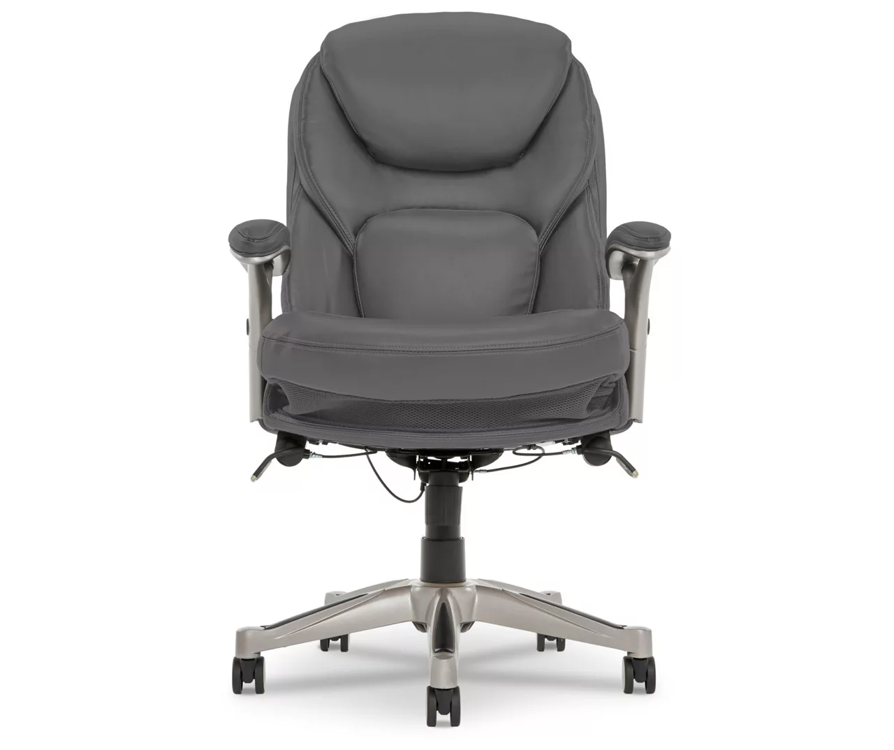 Claremont Gray Bonded Leather Office Chair 1 Claremont Gray Bonded Leather Office Chair