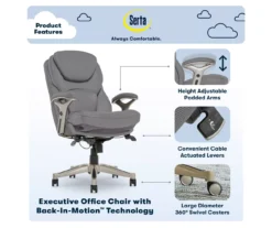 Claremont Gray Bonded Leather Office Chair 18 Claremont Gray Bonded Leather Office Chair -Walker Edison Shop 810590392 7