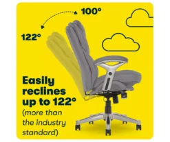 Claremont Gray Bonded Leather Office Chair 19 Claremont Gray Bonded Leather Office Chair -Walker Edison Shop 810590392 8