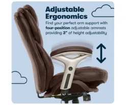 Claremont Chestnut Brown Bonded Leather Office Chair 22 Claremont Chestnut Brown Bonded Leather Office Chair -Walker Edison Shop 810590393 11