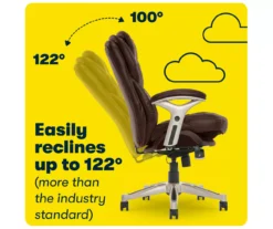 Claremont Chestnut Brown Bonded Leather Office Chair 19 Claremont Chestnut Brown Bonded Leather Office Chair -Walker Edison Shop 810590393 8