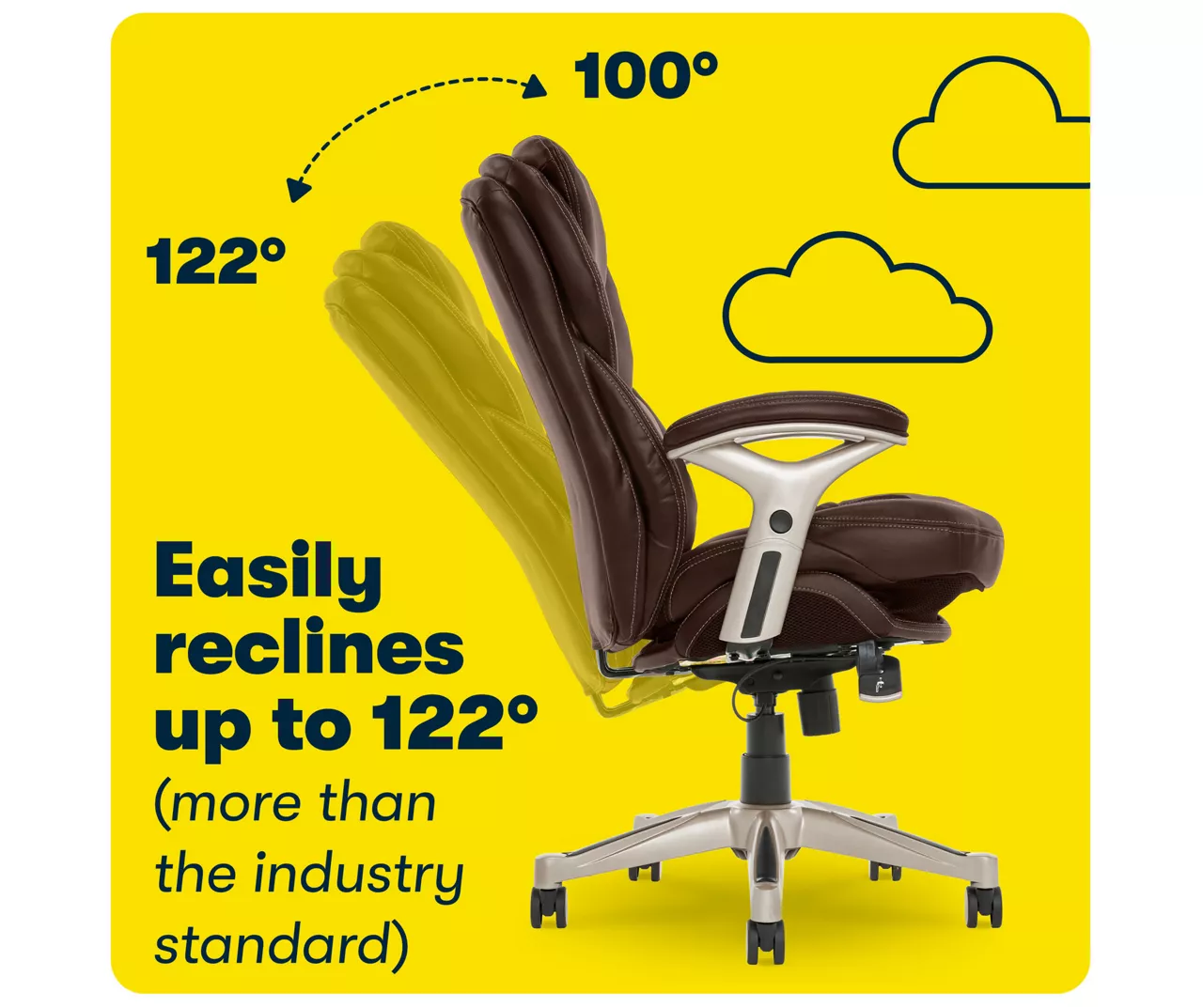 Claremont Chestnut Brown Bonded Leather Office Chair 7 Claremont Chestnut Brown Bonded Leather Office Chair - Image 7