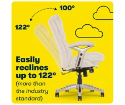 Claremont Ivory Bonded Leather Office Chair 19 Claremont Ivory Bonded Leather Office Chair -Walker Edison Shop 810590394 8