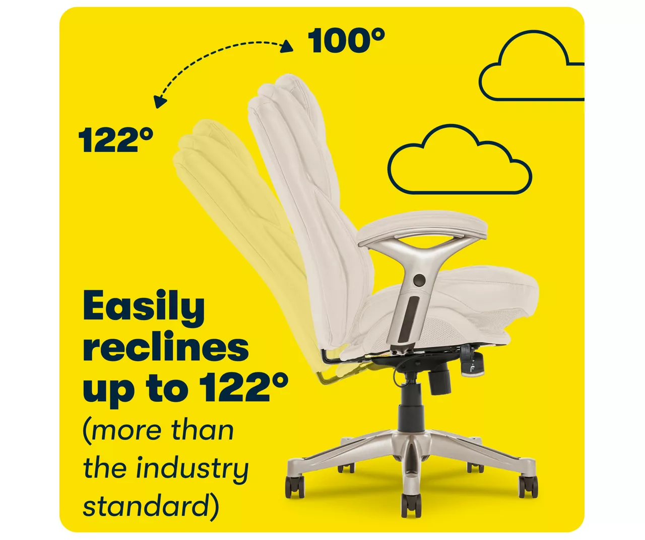 Claremont Ivory Bonded Leather Office Chair 7 Claremont Ivory Bonded Leather Office Chair - Image 7