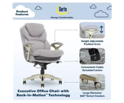 Serta Claremont Fabric Office Chair -Walker Edison Shop 810590395 7