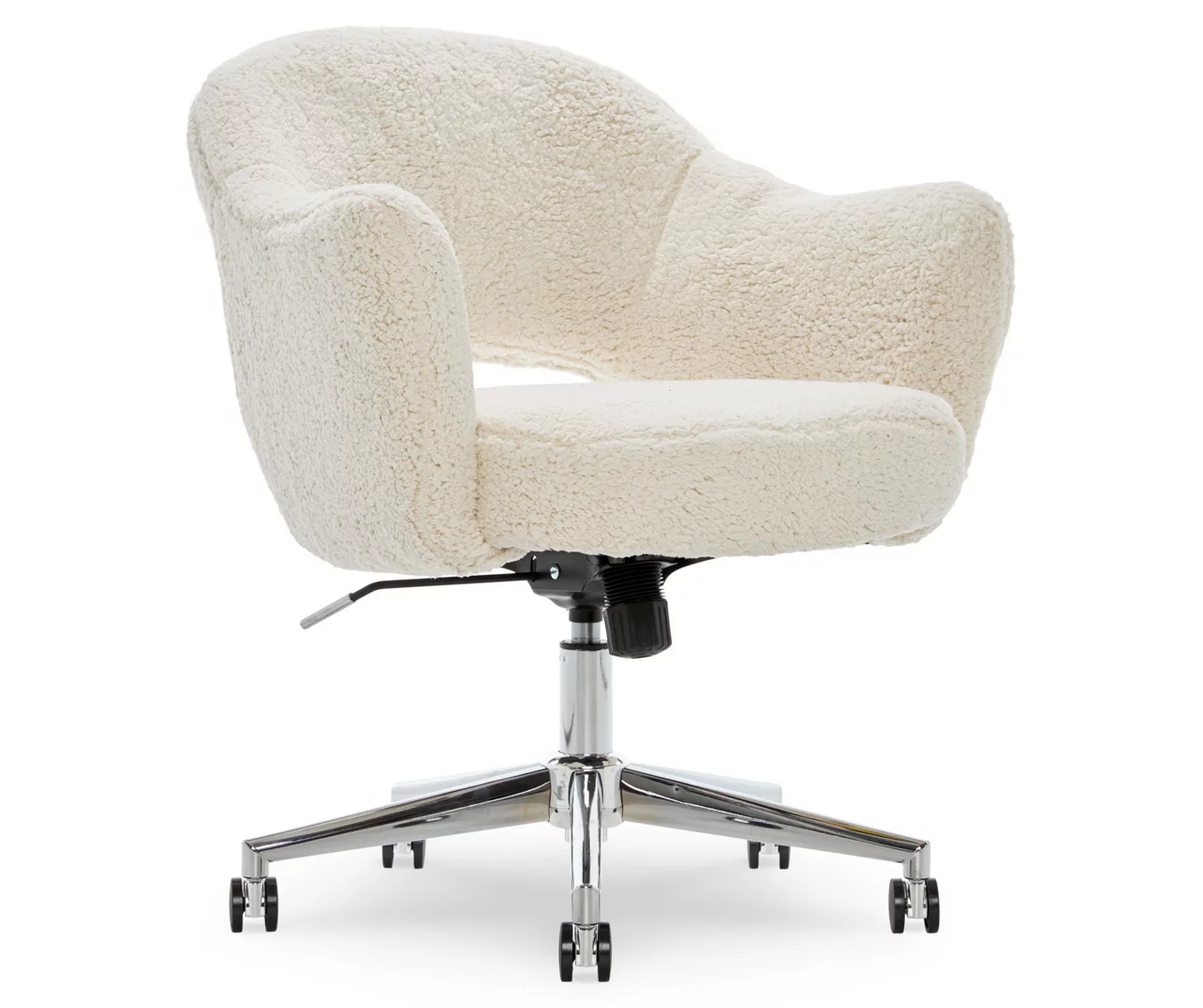 Valetta Cream Faux Fur Office Chair 2 Valetta Cream Faux Fur Office Chair - Image 2
