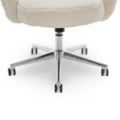 Valetta Cream Faux Fur Office Chair 15 Valetta Cream Faux Fur Office Chair -Walker Edison Shop 810590414 61