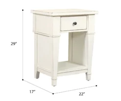 Kali Weathered White 1-Drawer Nightstand 5 Kali Weathered White 1-Drawer Nightstand -Walker Edison Shop 810591523 2