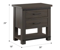 Cameron Cocoa 2-Drawer Nightstand -Walker Edison Shop 810591524 4