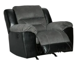 Earhart Slate Faux Leather Rocker Recliner 10 Earhart Slate Faux Leather Rocker Recliner -Walker Edison Shop 810594581 5