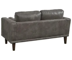 Arroyo Smoke Faux Leather Loveseat -Walker Edison Shop 810594589 3