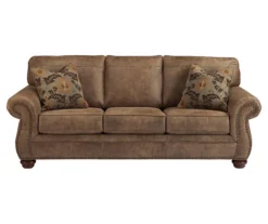 Larkinhurst Earth Faux Leather Queen Sofa Sleeper -Walker Edison Shop 810594594 1 1