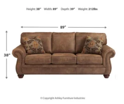 Larkinhurst Earth Faux Leather Queen Sofa Sleeper -Walker Edison Shop 810594594 3