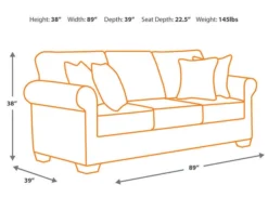 Larkinhurst Earth Faux Leather Sofa -Walker Edison Shop 810594595 5