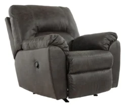 Tambo Pewter Faux Leather Rocker Recliner -Walker Edison Shop 810594596 1