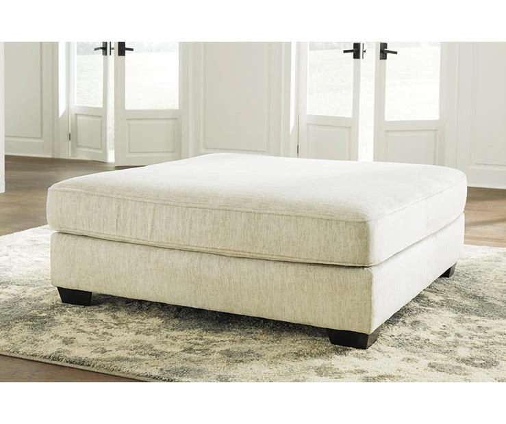 Kildare Parchment Oversize Accent Ottoman 2 Kildare Parchment Oversize Accent Ottoman - Image 2