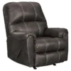Kincord Midnight Faux Leather Rocker Recliner
