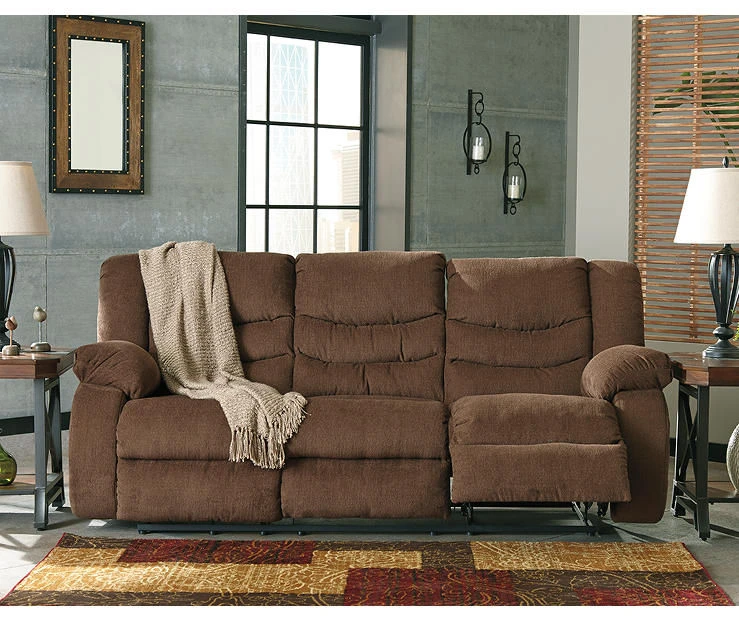 Tulen Chocolate Reclining Sofa 2 Tulen Chocolate Reclining Sofa - Image 2