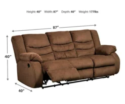 Tulen Chocolate Reclining Sofa 15 Tulen Chocolate Reclining Sofa -Walker Edison Shop 810594622 4