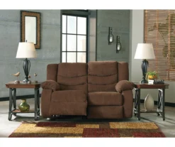 Tulen Chocolate Reclining Loveseat -Walker Edison Shop 810594623 3