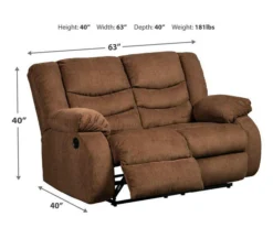 Tulen Chocolate Reclining Loveseat -Walker Edison Shop 810594623 4