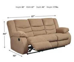 Tulen Mocha Reclining Sofa -Walker Edison Shop 810594625 3 1
