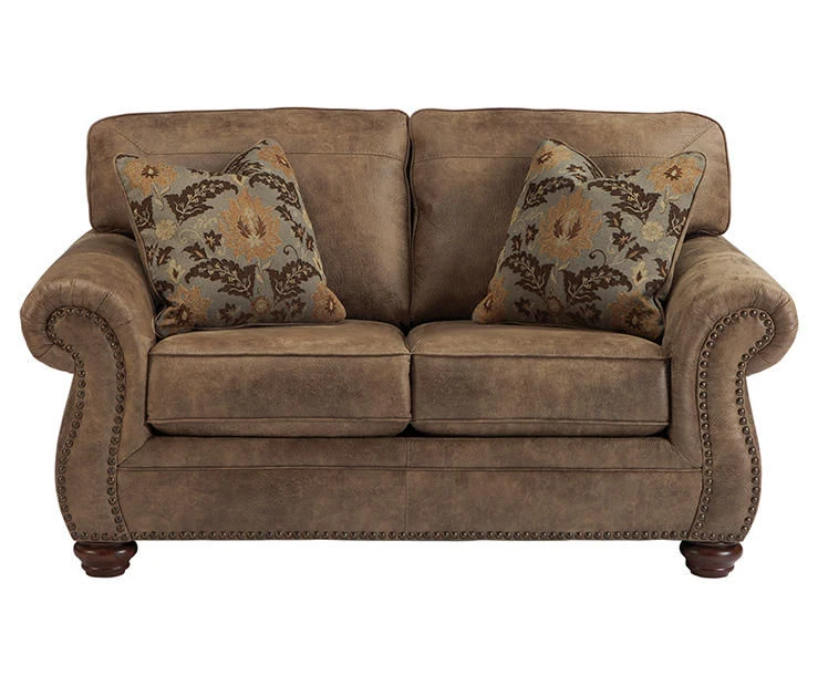 Larkinhurst Earth Faux Leather Loveseat 1 Larkinhurst Earth Faux Leather Loveseat