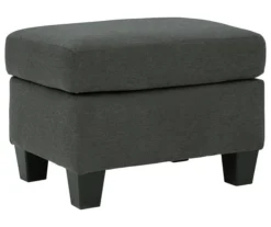 Bayonne Charcoal Ottoman